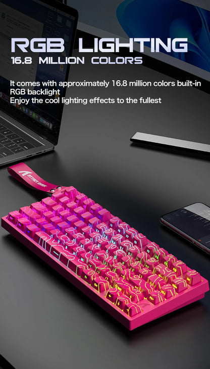ATTACK SHARK R82 HE 75% Magnetic Keyboard 8000Hz Rapid Trigger 0.005mm RT 0.08ms Latency RGB Wired Gaming Keyboard