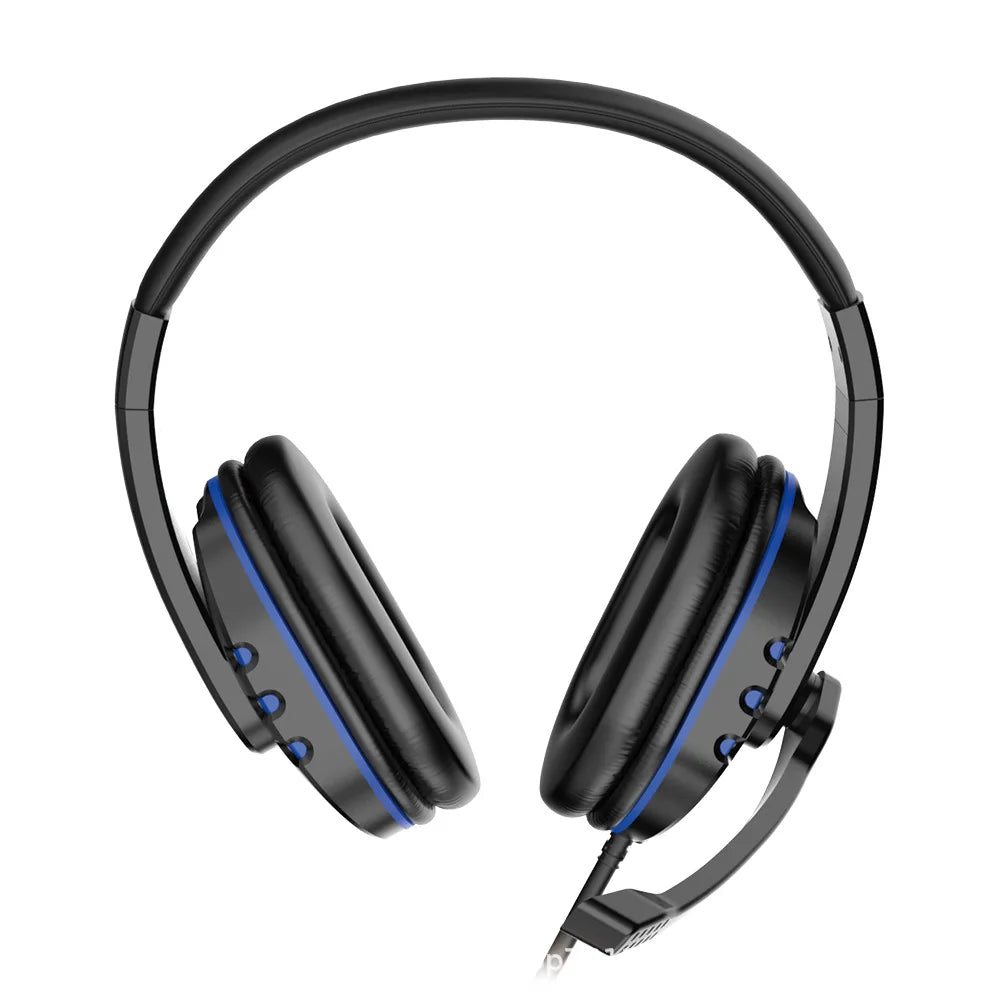 3,5 mm bedrade gamingheadset met microfoon voor PS4, pc en laptop, stereo gaminghoofdtelefoon met ruisonderdrukkende microfoon, bedrade over-ear gamingheadset