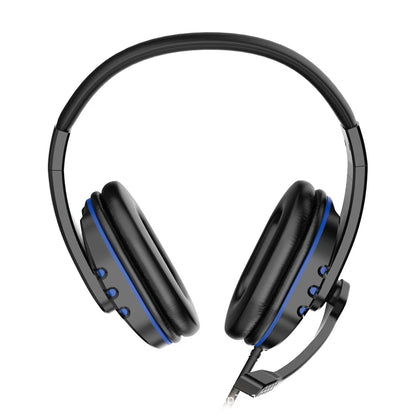 3,5 mm bedrade gamingheadset met microfoon voor PS4, pc en laptop, stereo gaminghoofdtelefoon met ruisonderdrukkende microfoon, bedrade over-ear gamingheadset