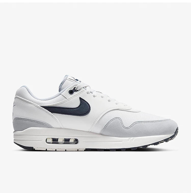 Nike Air Max 1 genuíno para homem, sapatilha desportiva retro de cano baixo com amortecimento Air FD9082-002