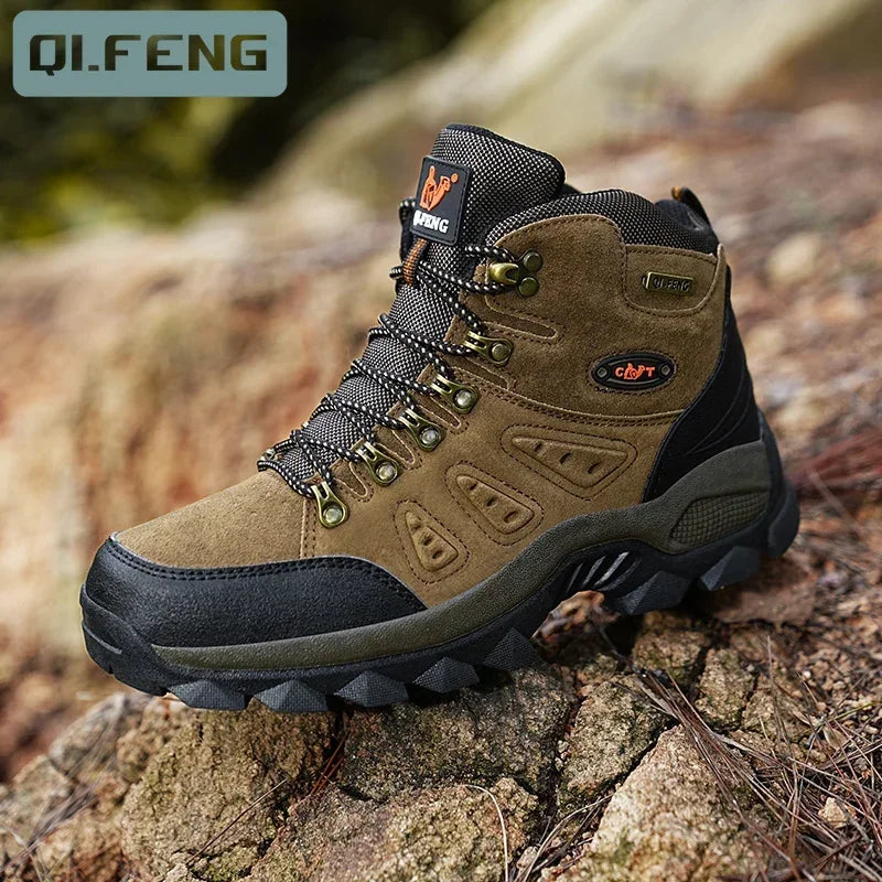 ΠΑΠΟΥΤΣΙΑ PLUS SIZE Unisex High-Top Adventure Sneakers Ανθεκτικά με καλή πρόσφυση, αντιολισθητικά, με κορδόνια, άνετα, ιδανικά για πεζοπορία στην ύπαιθρο, ανδρικά υποδήματα