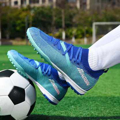 Chaussures de football en mesh respirant pour hommes, crampons de football professionnels, chaussures de football pour jeunes, antidérapantes, baskets pour hommes, Society Chuteira