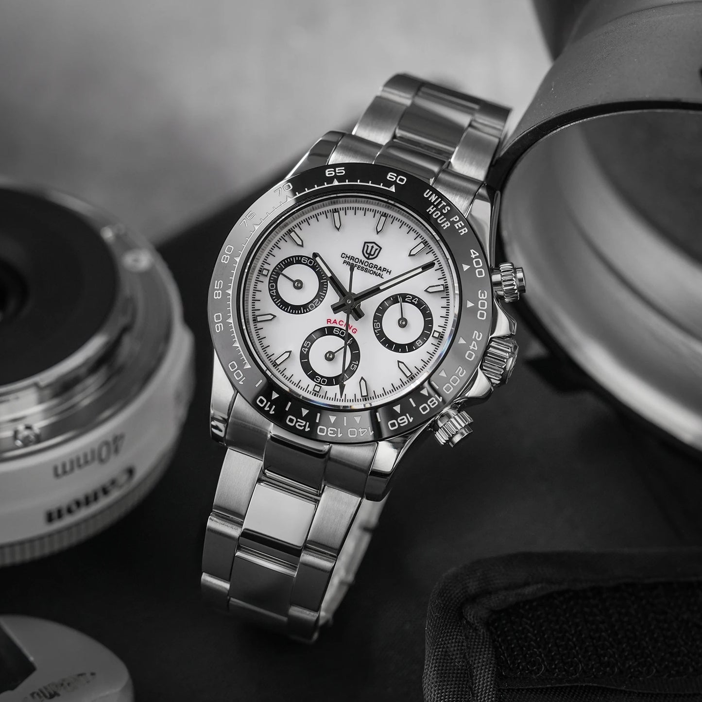 Watchdives WD16500 V2 Men Watch VK63 Quartz Movement Chronograph Wristwatch Stainless Steel Sapphire Crystal Luminous  Watches
