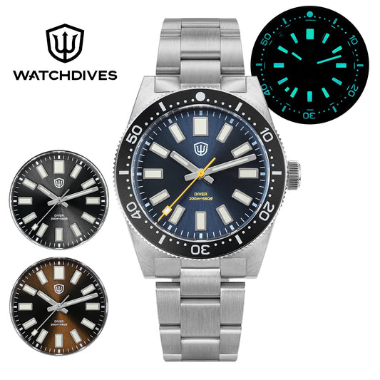 Watchdives WD1965 Luxury Men's Watch VH31 Sweep Second Quartz Movement 38mm Watch Night Light 20Bar Waterproof Watches