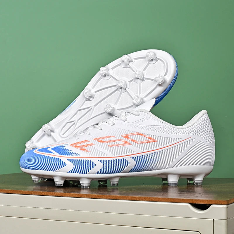 Nouvelles chaussures de football pour hommes, chaussures de sport respirantes, chaussures de football d'extérieur antidérapantes, chaussures de futsal de haute qualité, haute tige, ultralégères, pour les matchs