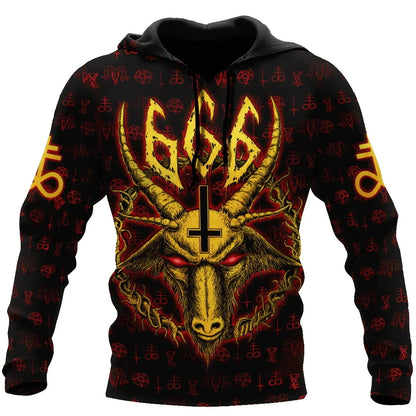 Oversized Tattoo Skeleton Cross Terror Red 3D Printed Men's Hoodie Sweatshirt Casual Tracksuits Raven Bad Wolf Animal Clothing