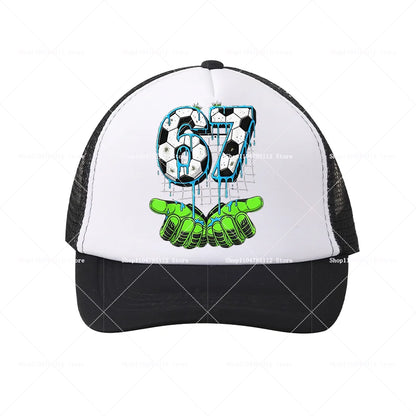 Steal A Brainrot Baseball Cap 67 Six Seven Cartoon Anime A-Z Letter Hat Boys Girls Adjustable Sport Fashion Adult Headwear Gift