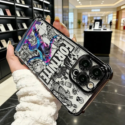 Beliebte FortniteS-Gaming-Handyhülle mit Beschichtung für Samsung S26 S25 S24 S23 S22 S21 S20 FE Note20 Edge Plus Ultra 4G 5G, stoßfest
