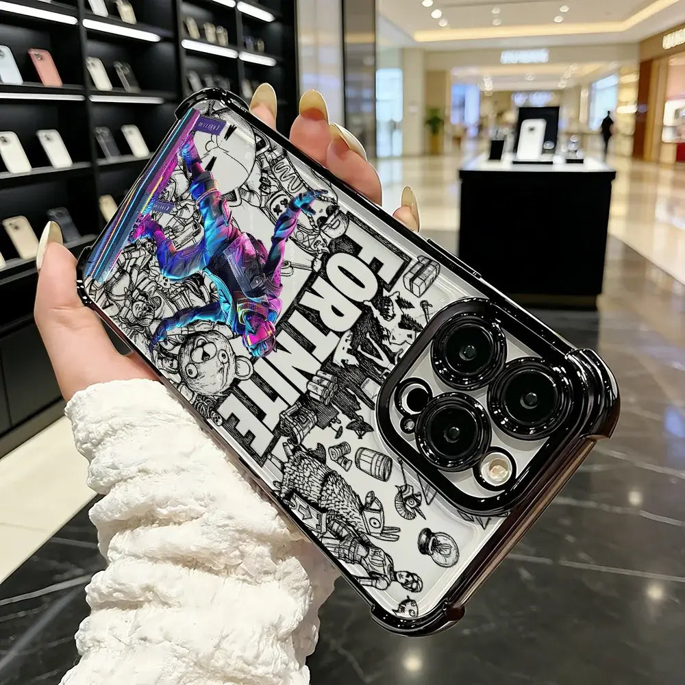 Popular Game FortniteS Plating Phone Case For iPhone 17 17e 16e 16 15 14 13 12 11 Pro Max X XR XSMax 7 8 Mini Air Plus Anti-Fall