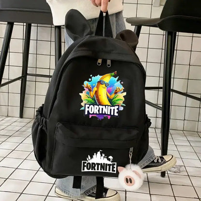 Nauja „Fortnite“ animacinio stiliaus kuprinė berniukams ir mergaitėms, kasdienė mokyklinė kuprinė, didelės talpos mokinio krepšys su triušio ausimis, kelioninė kuprinė, kanceliarinių prekių dovana
