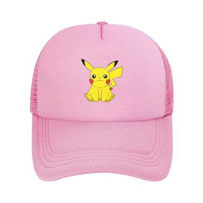 Καπέλα Trucker Pikachu Pokemoned Anime, Καπέλα Unisex, Καπέλα Trucker, Καπέλα αγώνων, Ρυθμιζόμενα καπέλα μπέιζμπολ από πολυεστέρα με πλέγμα, Καλοκαίρι