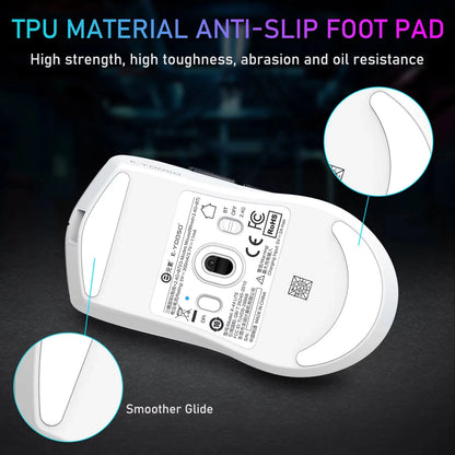 E-YOOSO Portable Ultra Lightweight Mouse Wired Mouse Tri-Mode 2.4G /BT/USB-C Rechargeable Computer Mouse for Laptop/PC/Mac