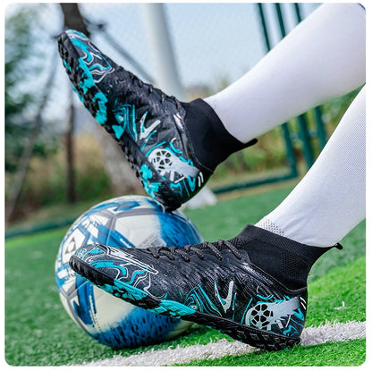 Men Professional Football Shoes Society Cleats Soccer Shoes Original Indoor Football Field Boots Grass Training TF/FG Sneaker