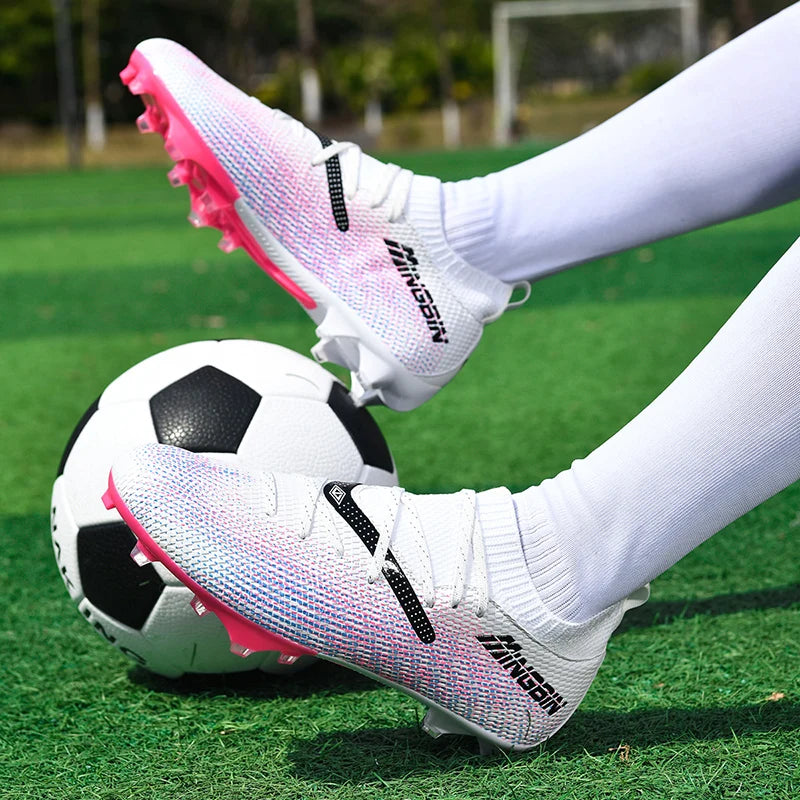 Chaussures de football en mesh respirant pour hommes, crampons de football professionnels, chaussures de football pour jeunes, antidérapantes, baskets pour hommes, Society Chuteira