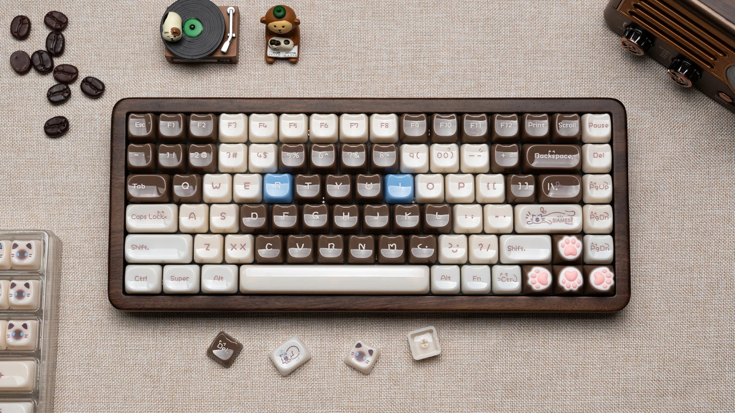 Womier WD75 QMK/VIA Gaming-Tastatur aus Holz, 8000mAh, kabellose mechanische Custom-RGB-Tastatur mit Tri-Mode und Hot-Swap-Funktion