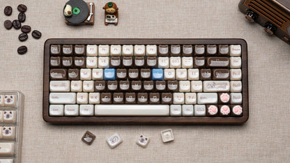 Womier WD75 QMK/VIA Gaming-Tastatur aus Holz, 8000mAh, kabellose mechanische Custom-RGB-Tastatur mit Tri-Mode und Hot-Swap-Funktion