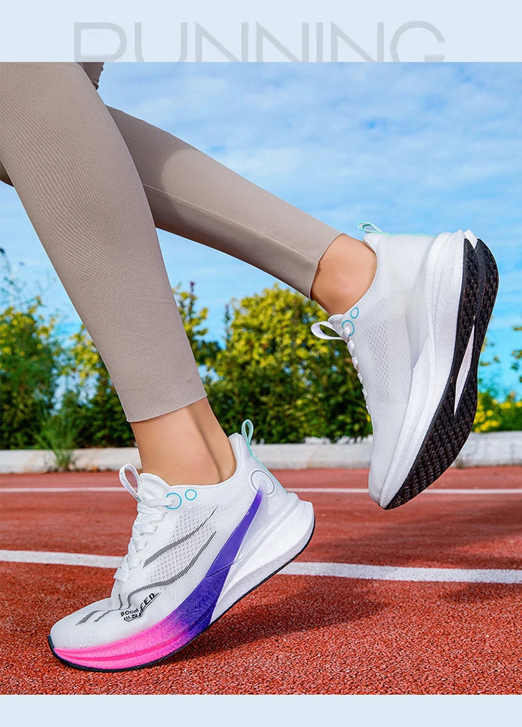 Pánské a dámské profesionální běžecké boty Carbon Board pro maraton s tlumení nárazů, ultralehké, stabilní a s dobrou oporou – sportovní obuv