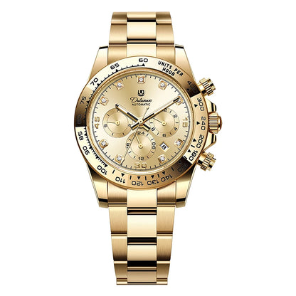 2026 NEW Automatic Mechanical Watch Man Silver Business Casual 3ATM Waterproof Multi-functional Men's Watches