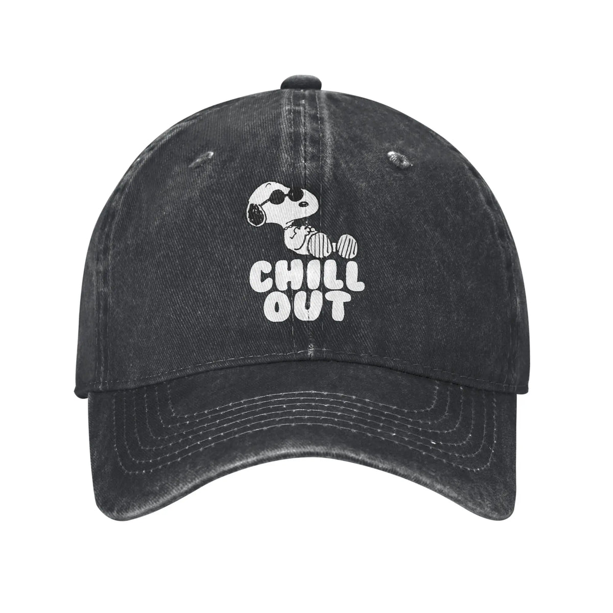 Sleeping Snoopy-baseballkepsar, avslappnad stil, tvättad look, snapback-keps, unisex, utomhus, sommar, justerbar keps
