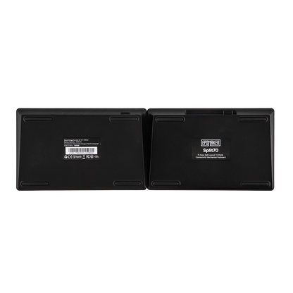 Tastiera meccanica EPOMAKER Split70 QMK/VIA 70% con layout split, connessione cablata/BT/2.4Ghz wireless, manopola programmabile e modificatori Mac