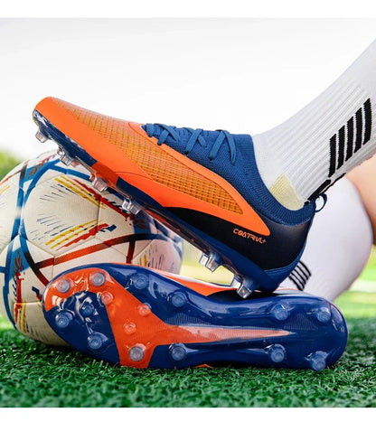 Neue Herren-Fußballschuhe für draußen, atmungsaktive Fußballschuhe für Erwachsene mit rutschfester Sohle, lange Stollen, Sportschuhe für Training, Jungen und Spiel, komfortabel