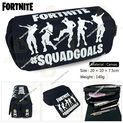 Fortnite Anime Character New Backpacks Cartoon Battle Royale Student 3-piece Set Book Bag Meal Box Pen Bag Anime Gifts