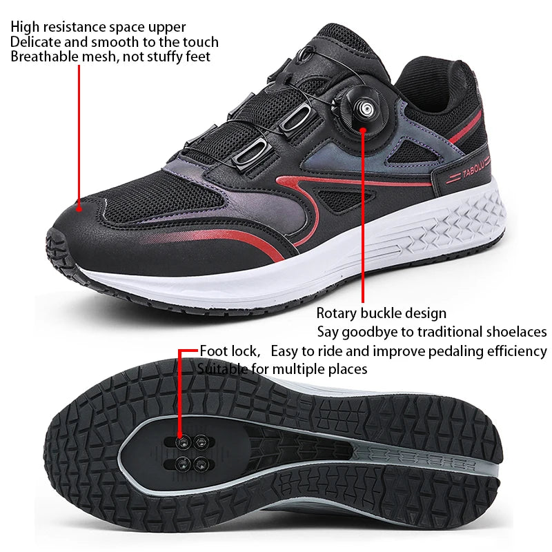Mtb Cycling Shoes Men 2024 Flat Bottom Dirt Bike Race Mountain Footwear Bicycle Indoor Cleats Lock Cleat Trekking Cycling Sneake