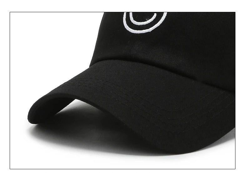 Four Seasons Cap, Polyester Cotton Embroidered Smiley, Lesbial Baseball Cap, Sunscreen Breathable Hat
