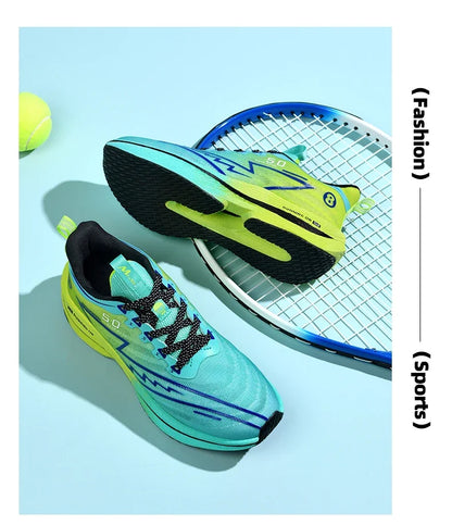 Men Sport Shoes Professional Cushioned Carbon Plate Running Shoes Breathable Lace-up Casual Sneakers Marathon Athletic Footwear