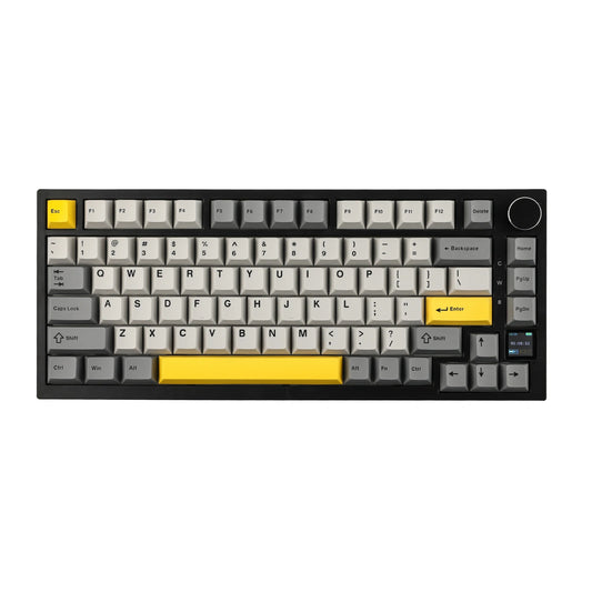 Ajazz AK820 Pro 75% mechanische Tastatur mit Gasket-Mount, Bluetooth 5.1/2.4G, kabellos/kabelgebunden, mit TFT-Bildschirm für Mac/Win