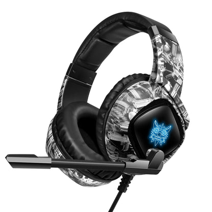 ONIKUMA casque de jeu professionnel avec micro rétro-éclairage LED casque filaire Gamer suppression du bruit pour PS4 PS5 XBOX PC Gamer
