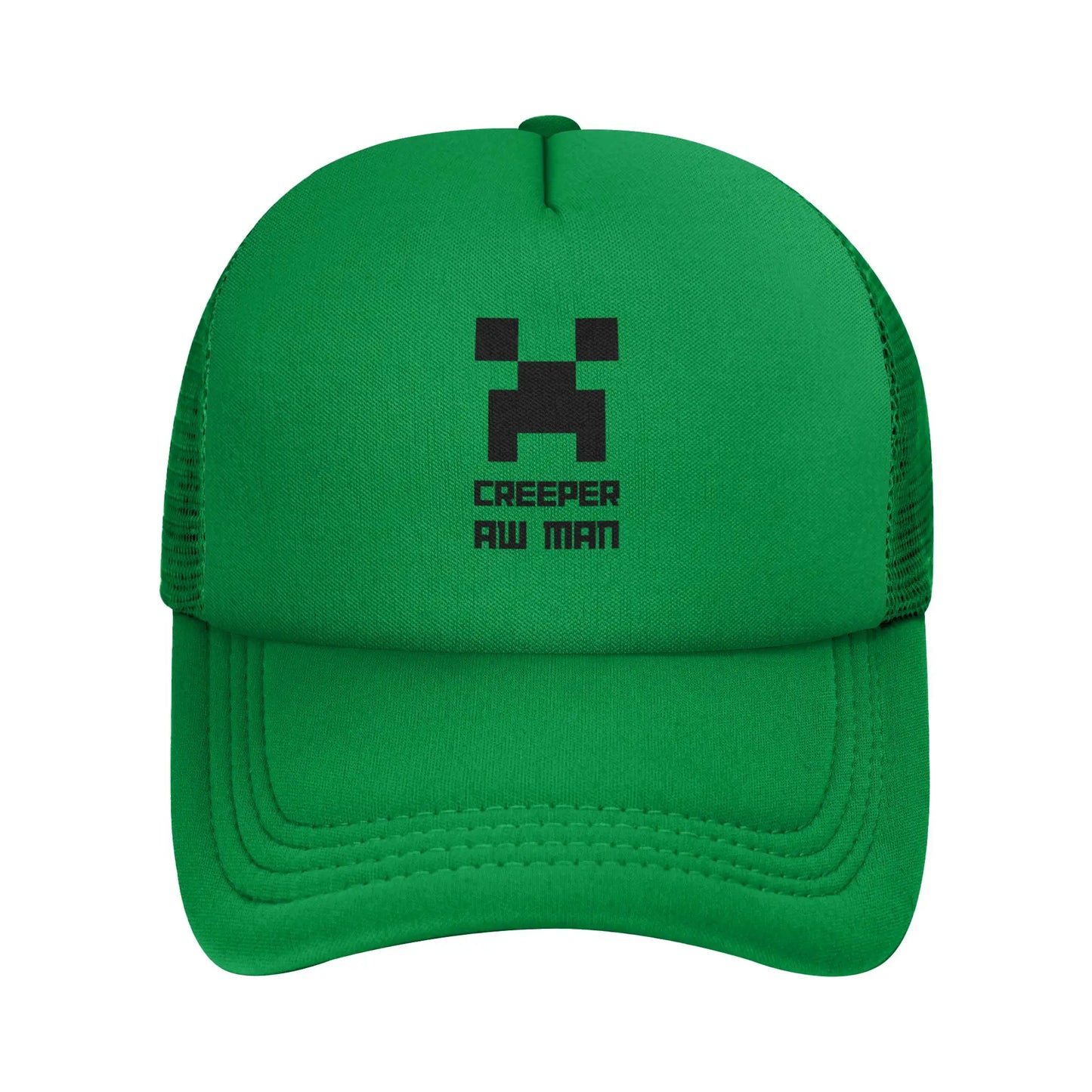 Adult Creepers Zombie Hostile Mob Character Trucker Cap Mesh Baseball Caps Polyester Hat Sun Caps Adjustable Golf Hats Summer