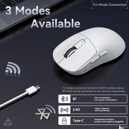 Attack Shark X3/X3PRO 4K/8K Tri-mode Gaming Mouse, PixArt PAW3395 Sensor, 26K DPI, 49g Ultralight, BT/2.4G Wireless/Wired, for PC