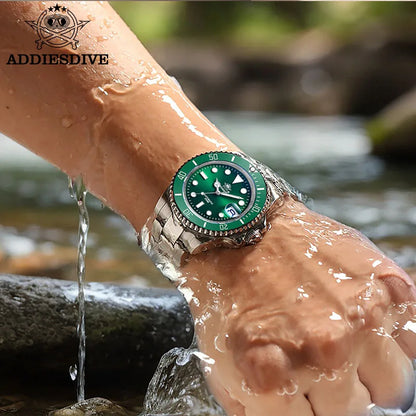 Relógio automático de luxo para homem ADDIESDIVE 8215, relógio mecânico luminoso BGW9 com vidro de safira, relógio de mergulho analógico para homem AD2503