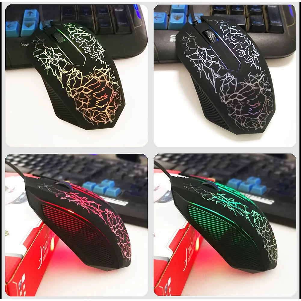 2400 DPI USB Wired Gaming Mouse LED Backlit Professional Gamer Mice Ergonomic Computer Mouse for PC Laptop Macbook