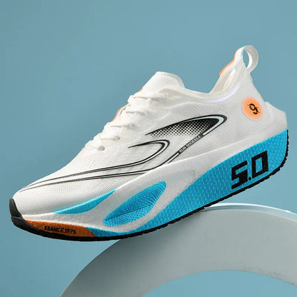 Baskets de sport pour homme FourSeasons, chaussures de course CarbonPlate, chaussures de marathon respirantes et confortables, chaussures d'entraînement d'athlétisme, marche