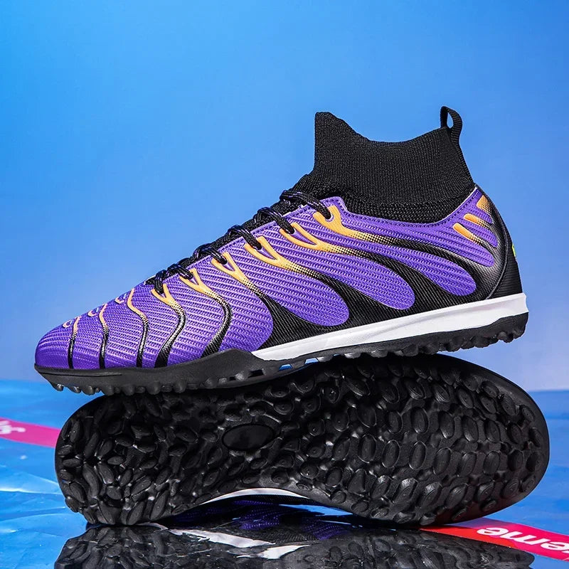 Hommes Match bottes de Football Sport entraînement longues pointes FG/TF garçons crampons chaussures de Football en plein air antidérapant intérieur Futsal confortable