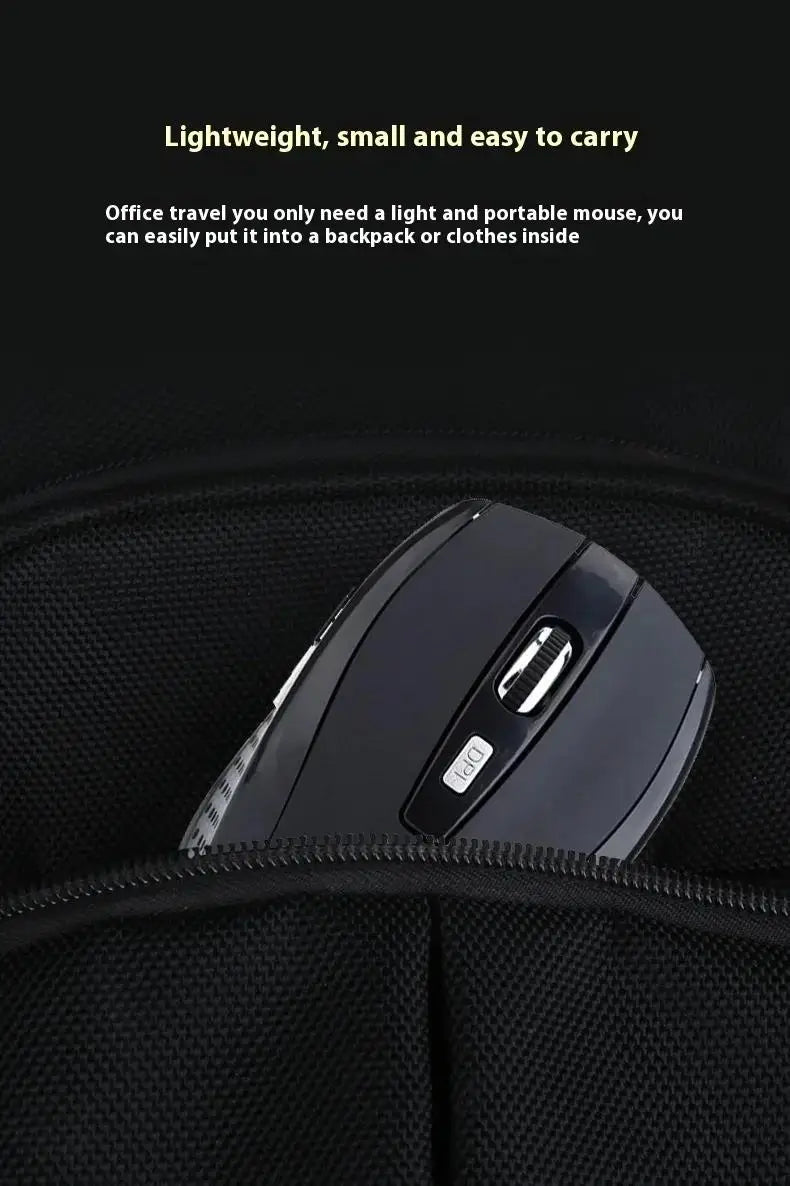 Wireless Silent Mouse 2.4G Portable Mobile Optical Office Mouse Adjustable 1600 DPI Levels for Notebook PC Laptops MacBook