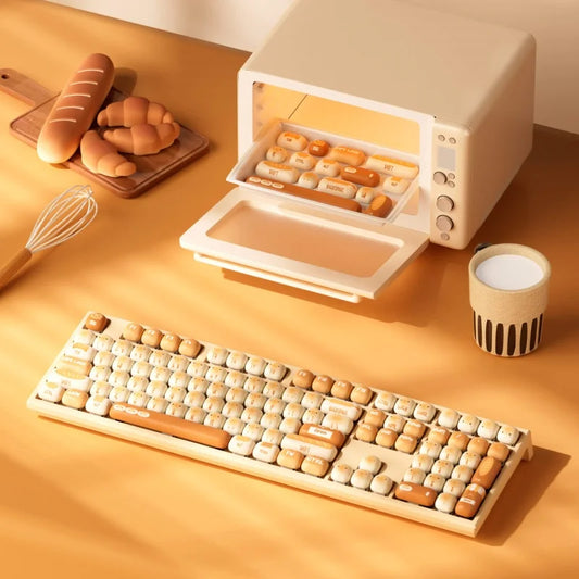 Akko MonsGeek MG108B Bun Wonderland kabellose mechanische Tastatur MOG-Profil RGB 108 Tasten Full Size Hot Swap USB / 2.4G / BT 5.0