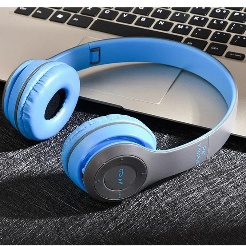 P47 Wireless Bluetooth Headphone With Mic Noise Cancelling Headsets Stereo Sound Earphones Sports Gaming Headphones Supports PC