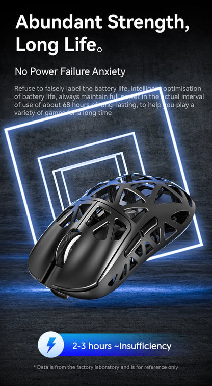 Attack Shark R2 bežični gaming miš PAW3950 8K od magnezijeve legure, lagani gaming miš s Bluetooth tri-mode povezivanjem za gaming/ured