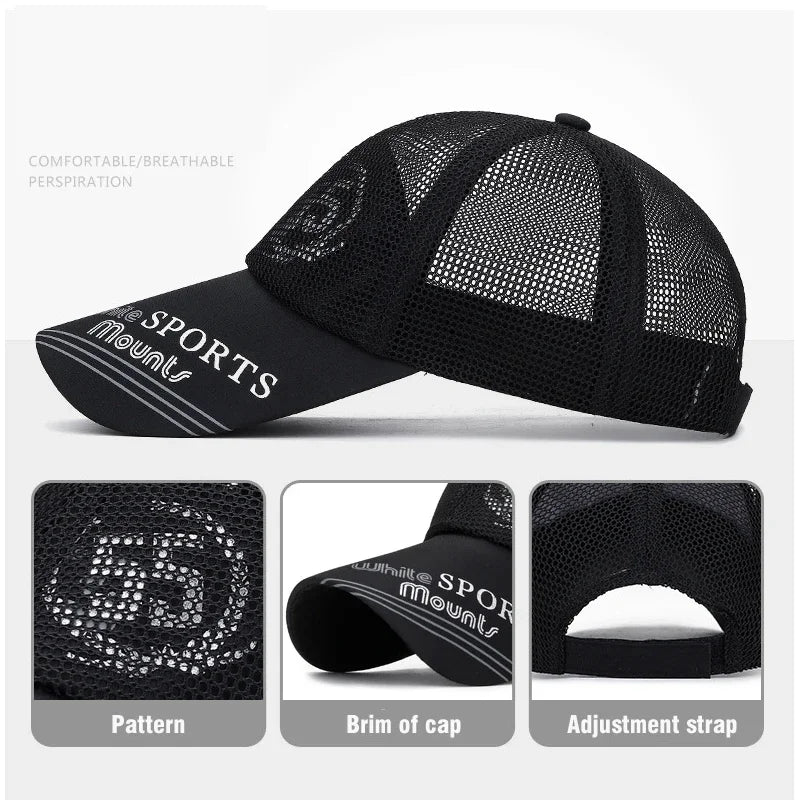 Fashion Accessories Print Pattern Breathable Brim Baseball Cap Unisex Outdoor Travel Casual Sport Adjustable Snapback Hat