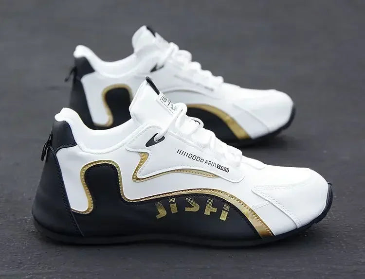 Wasserdichte Herren-Sneaker aus PU-Leder, lässige Sportschuhe, leichte, atmungsaktive, flache und rutschfeste Tennisschuhe, Zapatillas Hombre