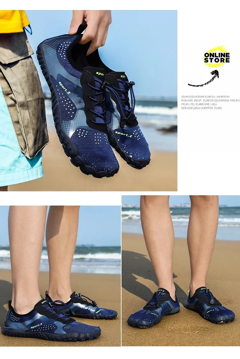 Men's Lightweight Refreshing Aqua Boots, Breathable Women's Outdoor Water Shoes, Anti-Slippery Wear-Resistant Sports Hiking Sneakers