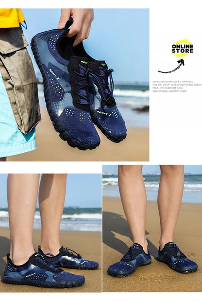 Men's Lightweight Refreshing Aqua Boots, Breathable Women's Outdoor Water Shoes, Anti-Slippery Wear-Resistant Sports Hiking Sneakers