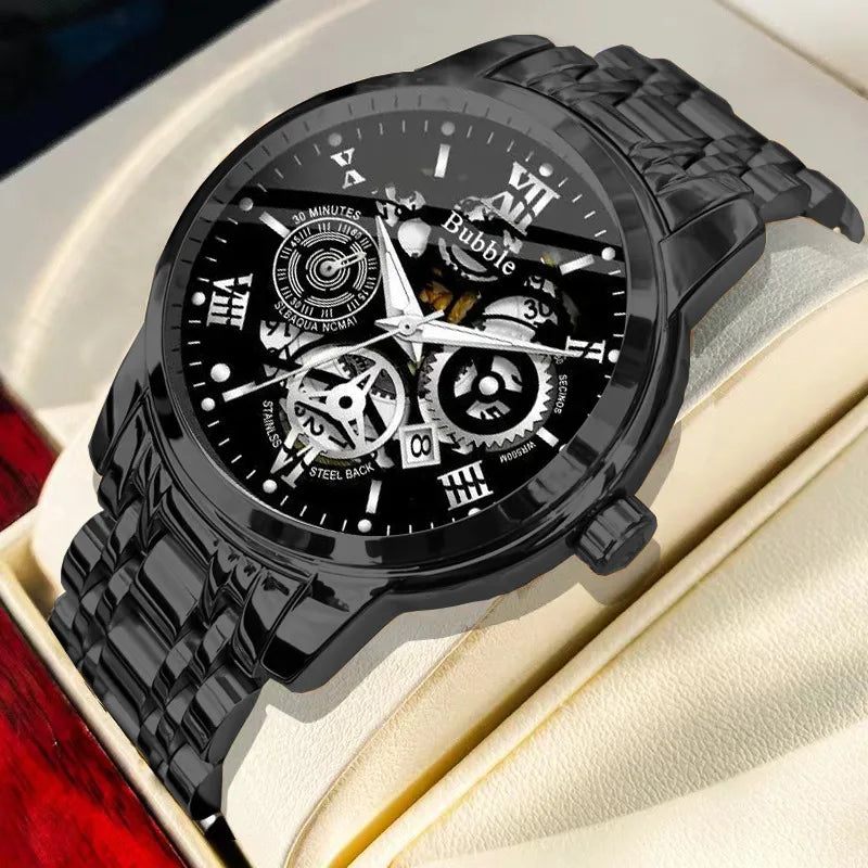 Montre pour homme UTHAI L93 : un modèle tendance, haut de gamme et polyvalent, au style « luxe accessible ». Cette montre à quartz est dotée d'un cadran ajouré avec chiffres romains et bénéficie d'une étanchéité.