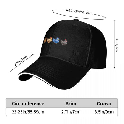 4 Chickens Stardew Valley Baseball Cap Fashion Beach Hat men Hood foam party Hat Hats For Men Women's