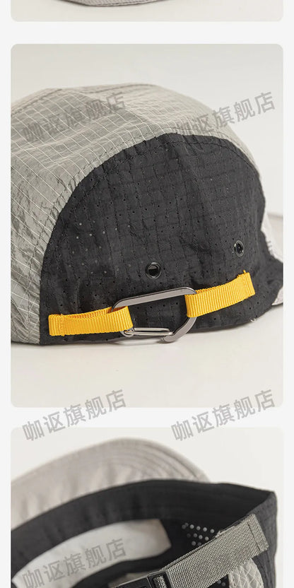 Japanese Retro Color Matching 5-panel Baseball Caps for Men Summer Outdoor Camping Leisure Sun Protection Niche Women's Hats