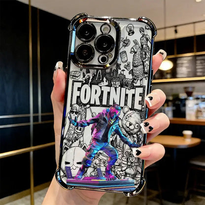 Beliebte FortniteS-Gaming-Handyhülle mit Beschichtung für Samsung S26 S25 S24 S23 S22 S21 S20 FE Note20 Edge Plus Ultra 4G 5G, stoßfest