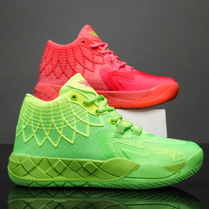 The youth actual combat basketball shoe movement outdoor comfortable cushioning wear-resisting fashion breathable high quality